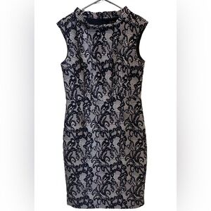 Brooks Brothers Black and White Floral Mini Dress